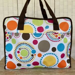 Thirty One Fresh Market Thermal Tote Picnic Party Bag 31 Circle Spirals 17x13